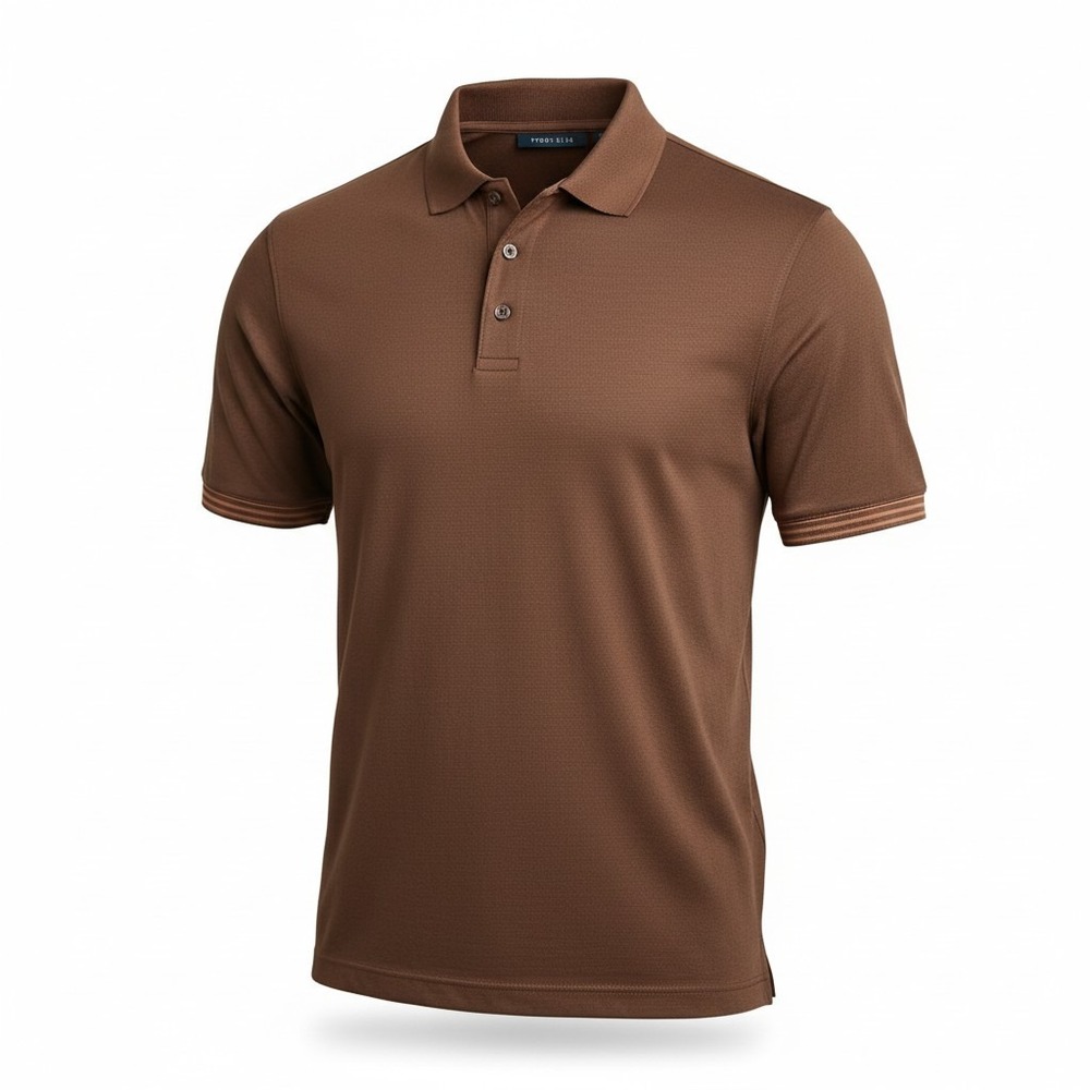 Perry Ellis Mens Icon Polo Shirt Mole Brown XL Short Sleeve 4DSK7707RT NWT